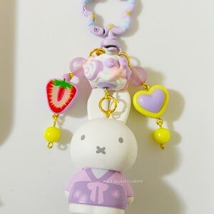 Miffy Purple and Yellow Keychain